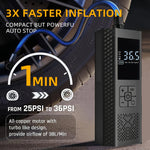 Portable cordless digital tire inflator